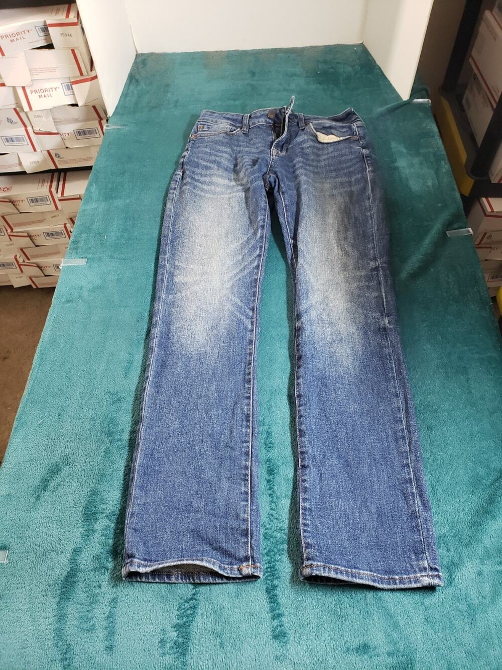 Aeropostale Jeans Size 28x32 Mens Blue Pants Stretch Denim Mid Rise Straight